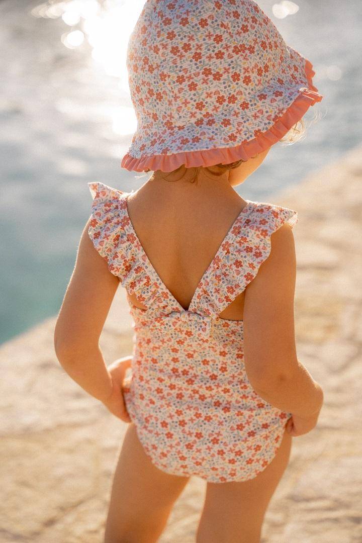 Badeanzug Sunny Flowers Multi-colour | Little Dutch