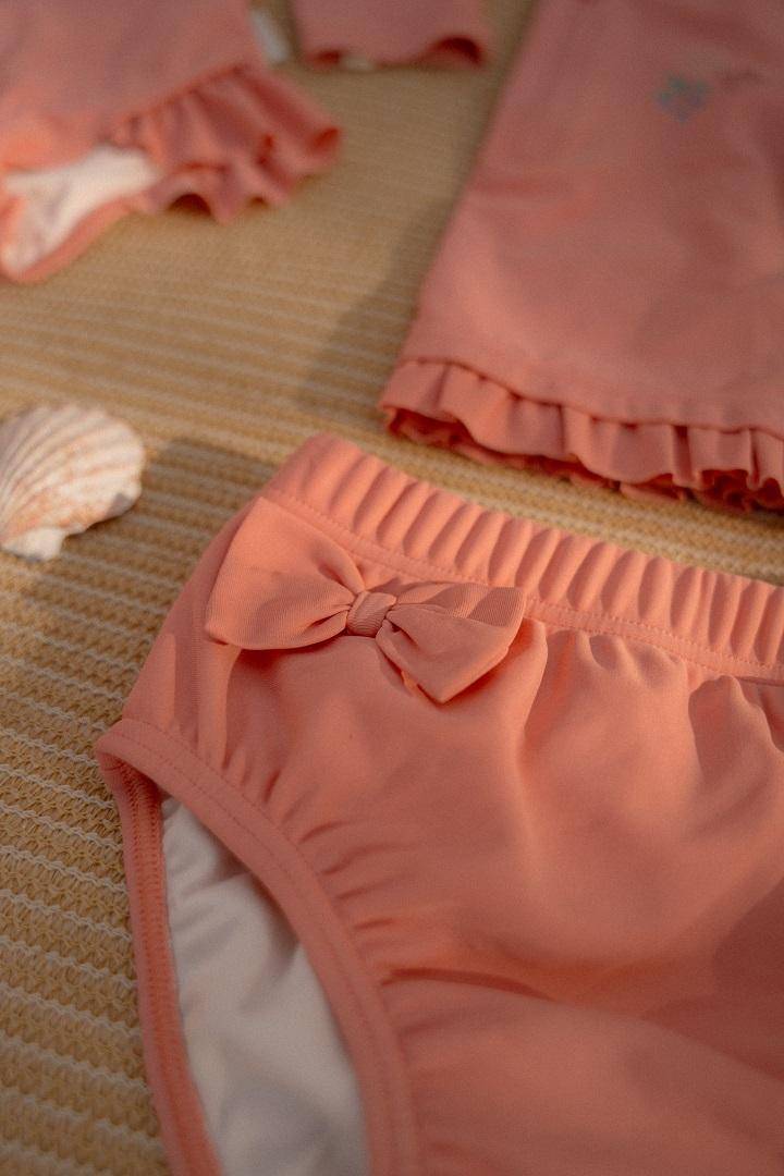 Kurzärmeliges Schwimmshirt Sunny Flowers Rouge | Little Dutch