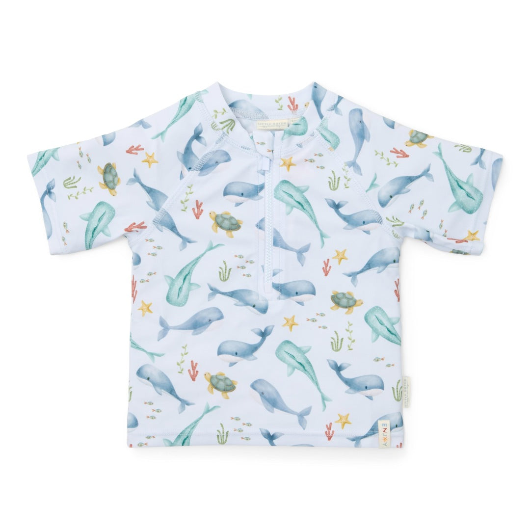 Kurzärmeliges Schwimmshirt Ocean Multi-colour | Little Dutch