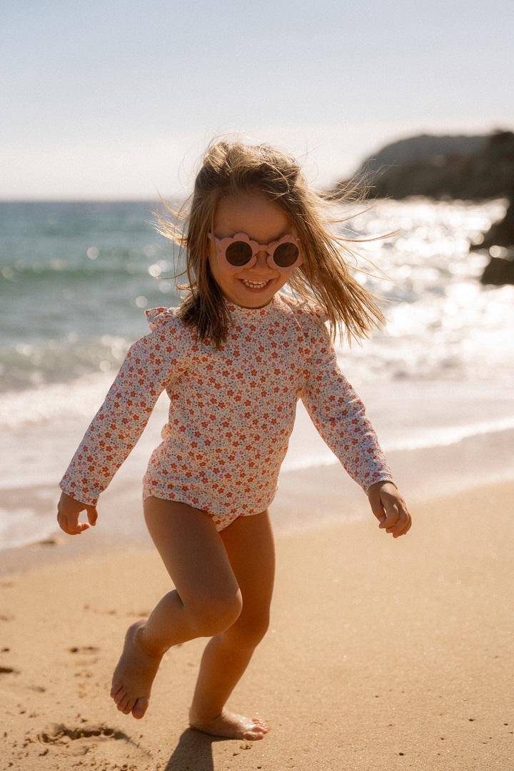 Langärmeliges Schwimmshirt Sunny Flowers Multi-colour | Little Dutch