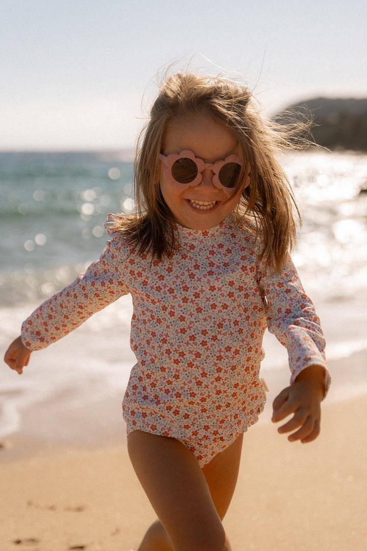 Langärmeliges Schwimmshirt Sunny Flowers Multi-colour | Little Dutch