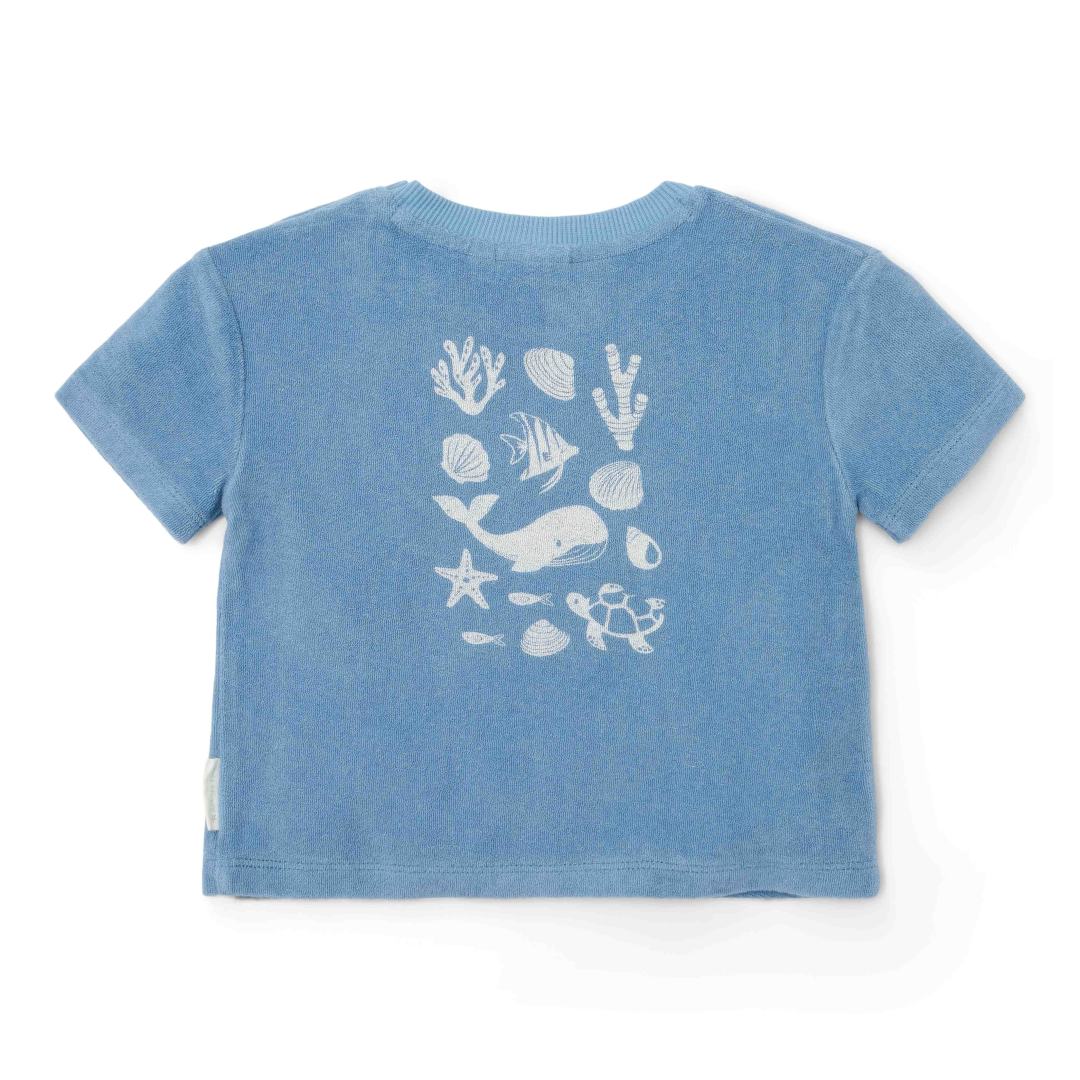 T-Shirt und Shorts Ocean Sea Life Ocean Blue | Little Dutch
