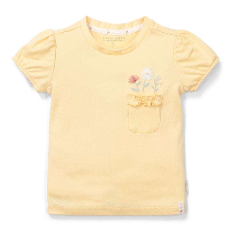 T-shirt manches courtes jaune miel 86 | Little Dutch