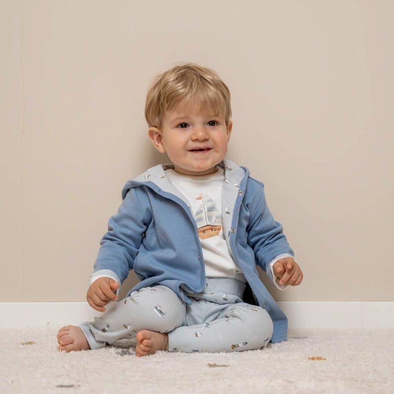 Langarmshirt Sailors Bay Sailboat White | Little Dutch