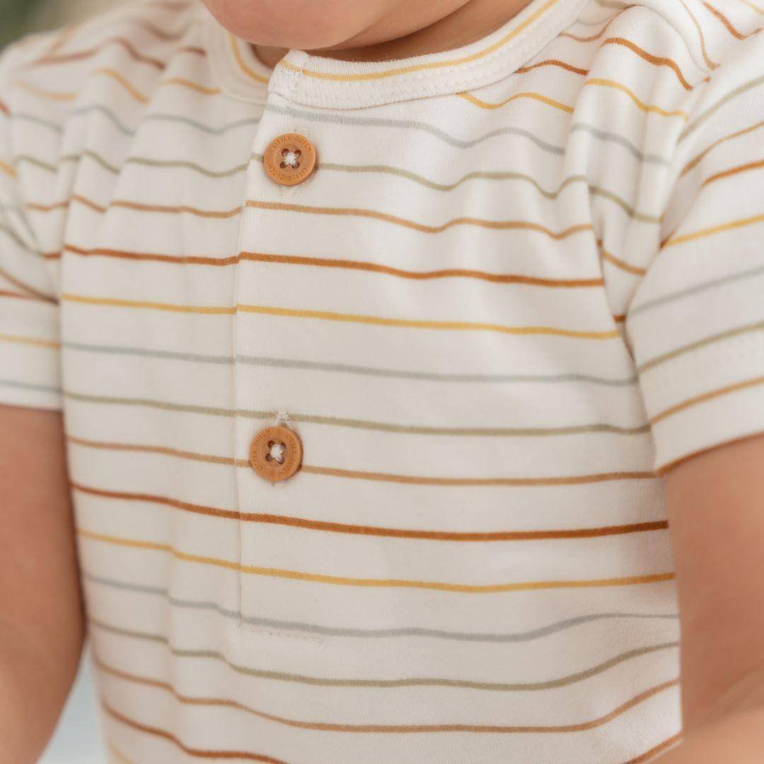Kurzärmeliges T-Shirt Vintage Sunny Stripes - 50/56 | Little Dutch