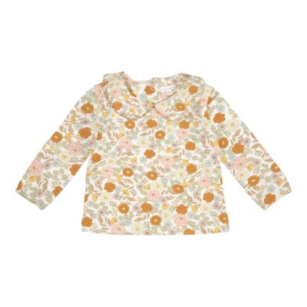 Langarmshirt mit Kragen Vintage Little Flowers - 50/56 | Little Dutch
