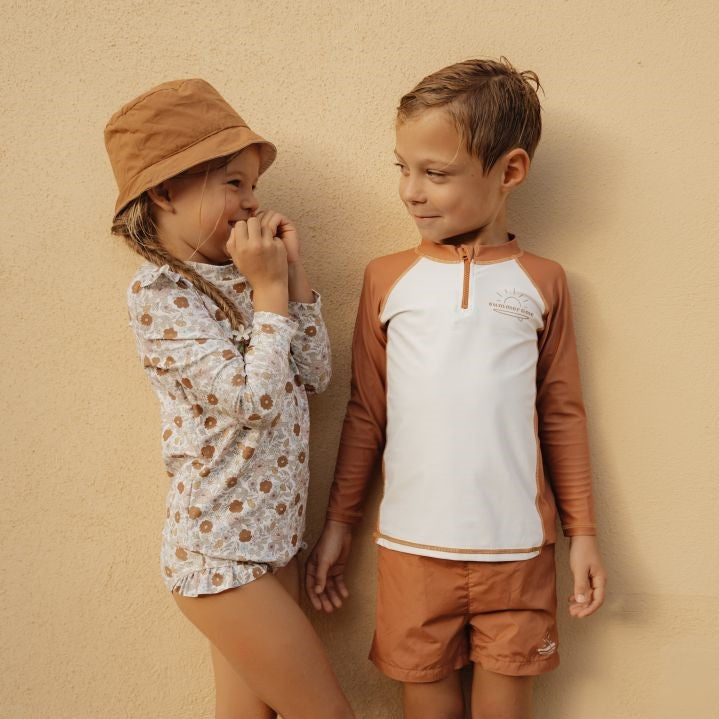 Langärmliges Badeshirt Vintage Sunny Stripes | Little Dutch