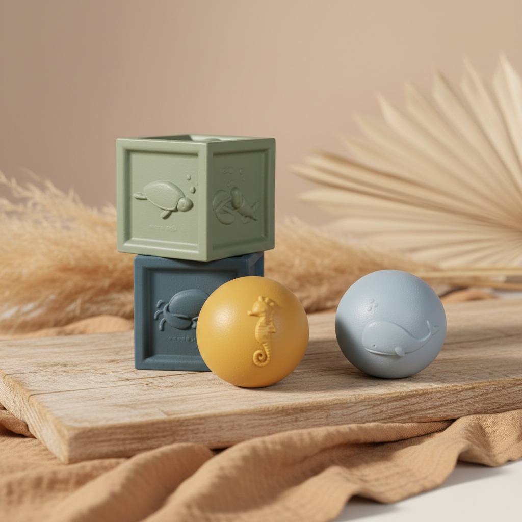 Bathtub toy cubes/balls colorful | Little Dutch