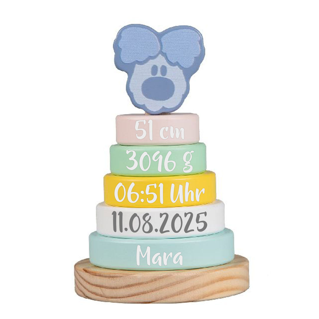 Wusel & Pip Baby Wusel Stapelturm zur Geburt | Rubo Toys