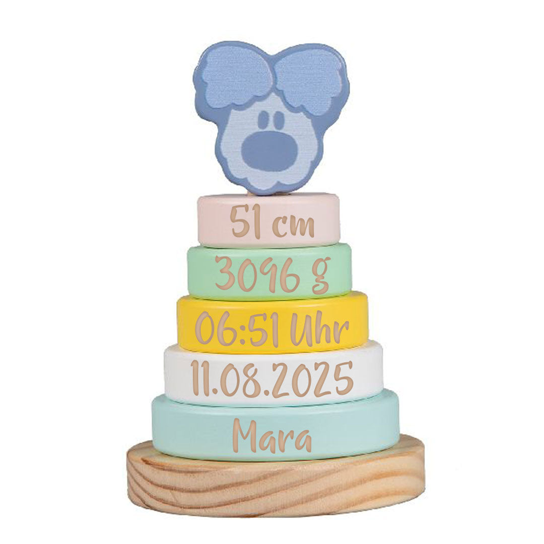 Wusel & Pip Baby Wusel Stapelturm zur Geburt | Rubo Toys