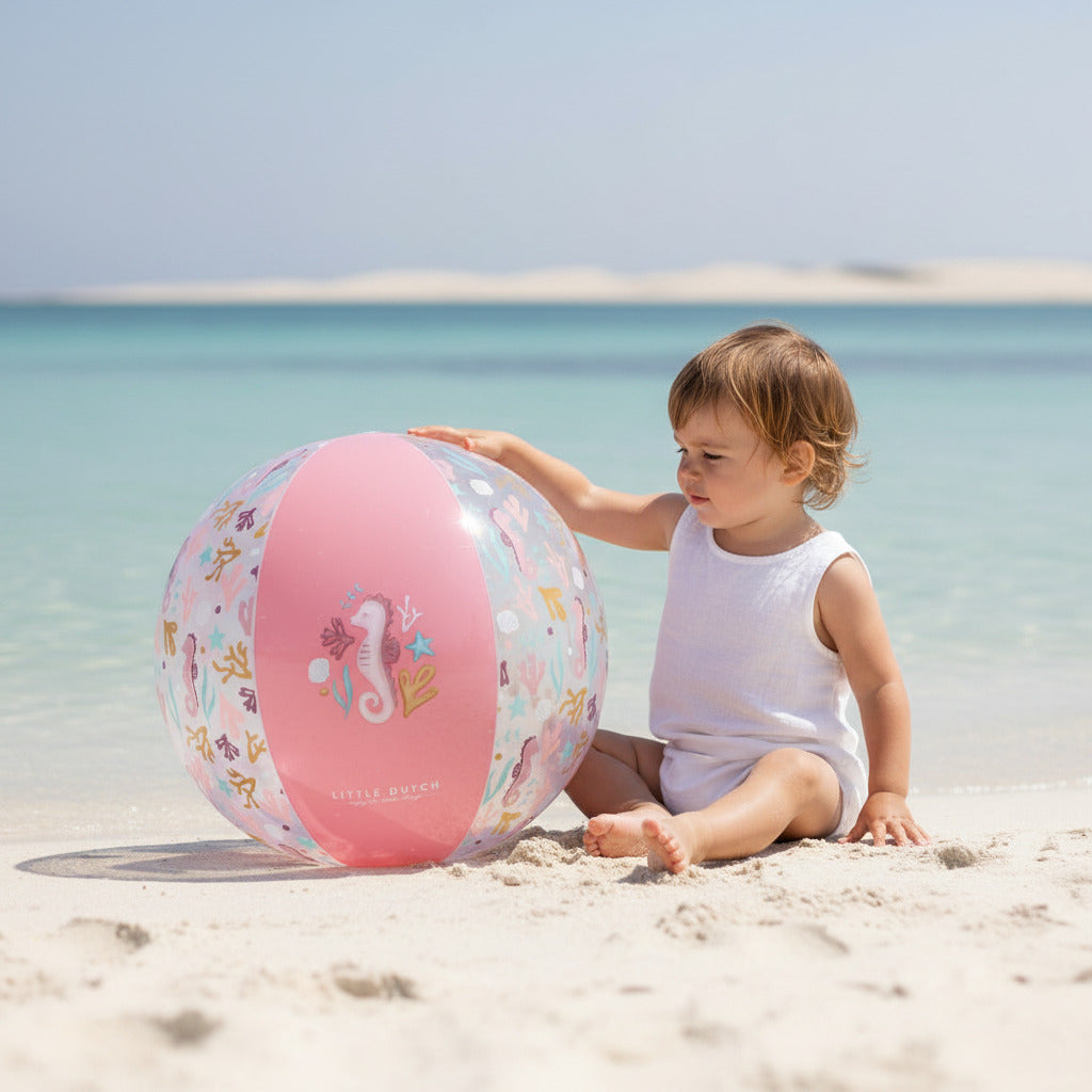 Strandball Ocean Dreams Pink 35 cm | Little Dutch