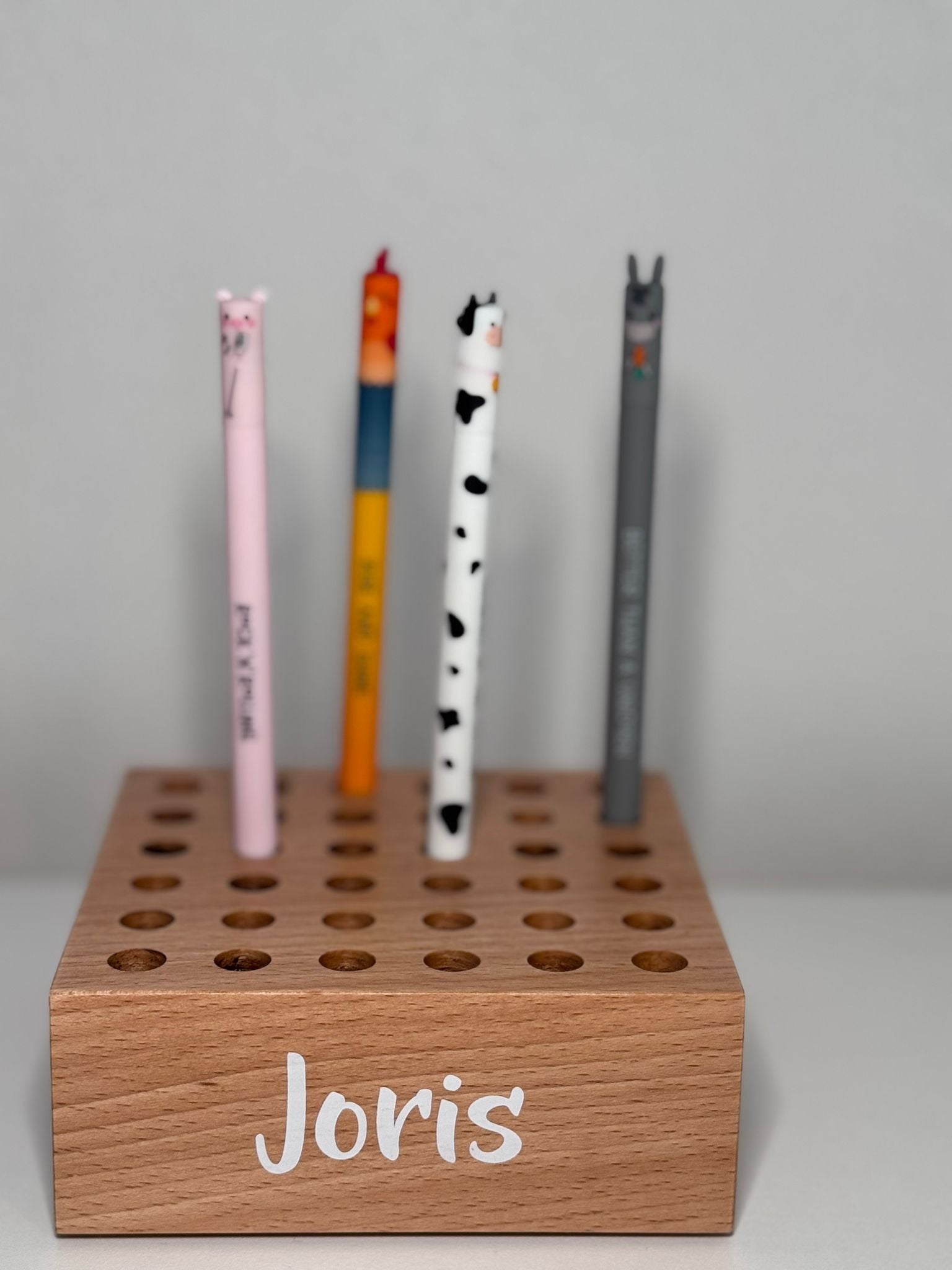 Personalisierter Stiftehalter aus Holz passend für Legami & andere Stifte | Schmatzepuffer