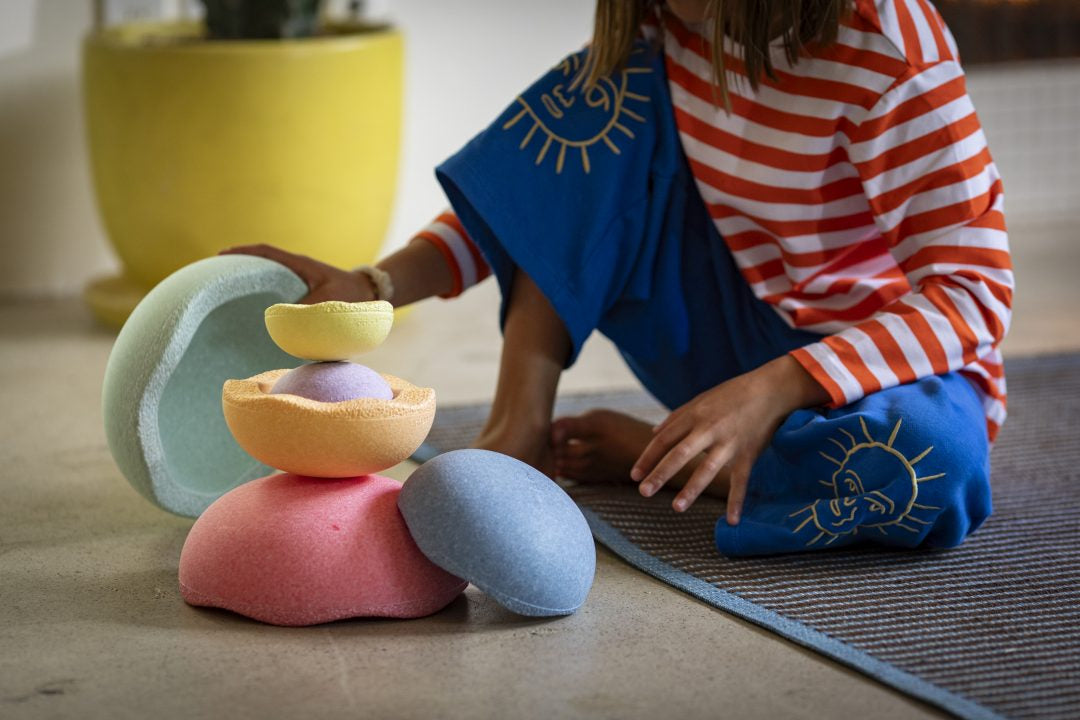 ANGEBOT-Set: Gratis Balance Board & Digital Play + Stapelstein All In Set pastel | Stapelstein