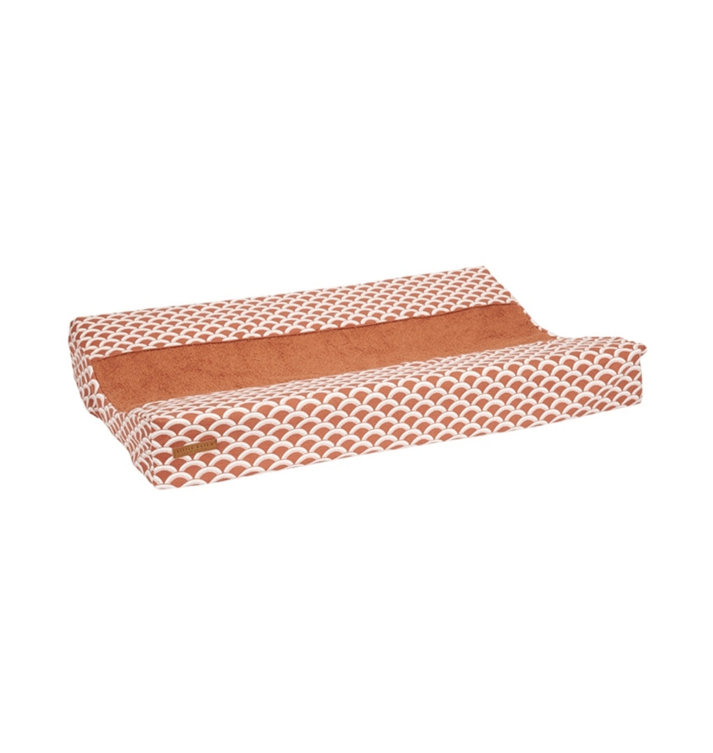 Wickeltischauflagenbezug Pure rost rot | Little Dutch