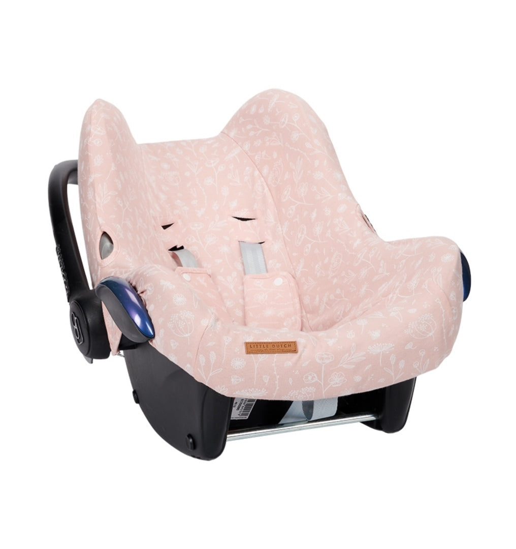 Babyschalen-Bezug 0+ Wild Flowers Pink | Little Dutch