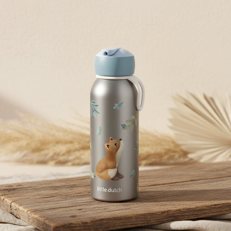 Thermoflasche Flip-Up Campus 350 ml - Forest Friends | Mepal x Little Dutch