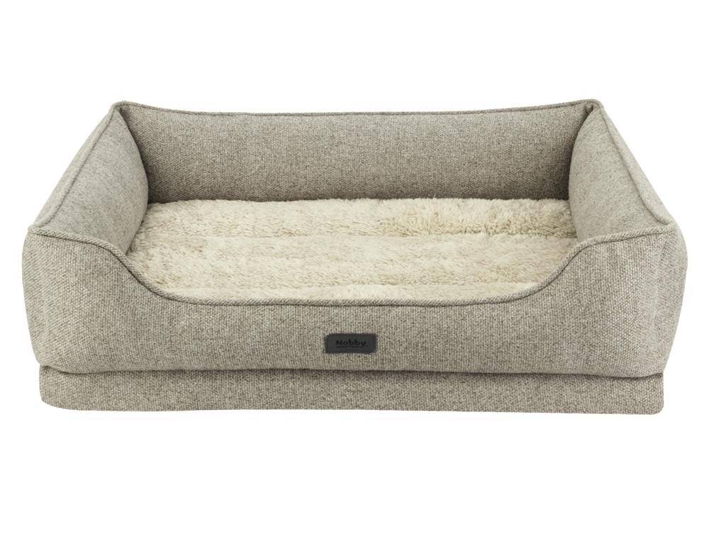 Orthopedic dog comfort bed, rectangular, "CALBU", beige, L x | Nobby