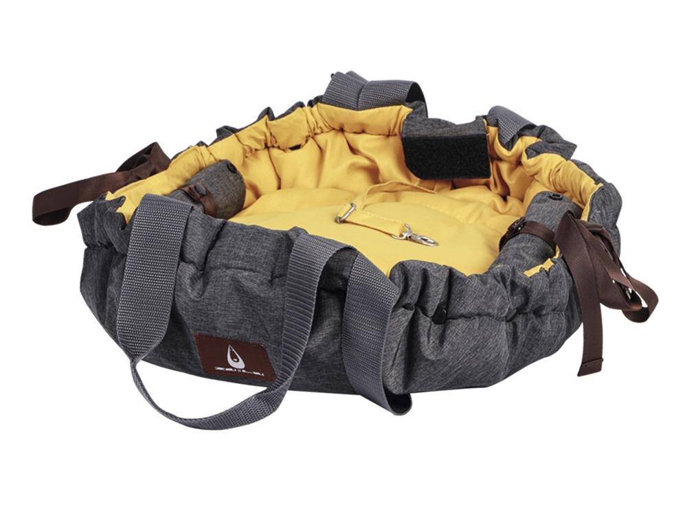 Sac pour chien et chat « SHELLY » gris/moutarde 72 x 55 cm | Nobby
