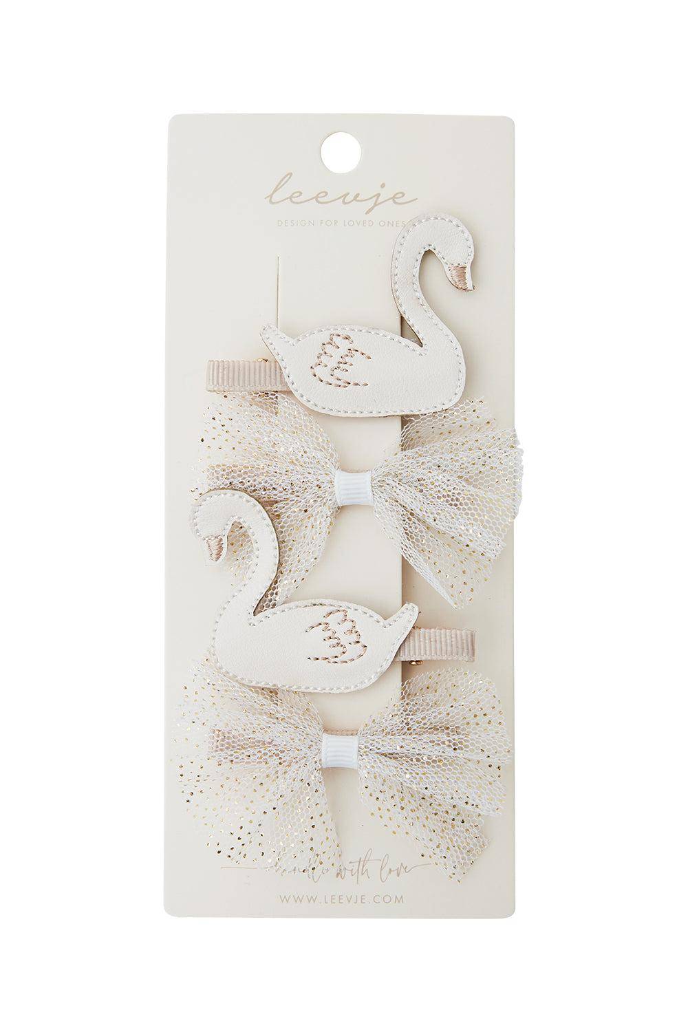Haarspeldjes "Sparkling swan" | Leevye