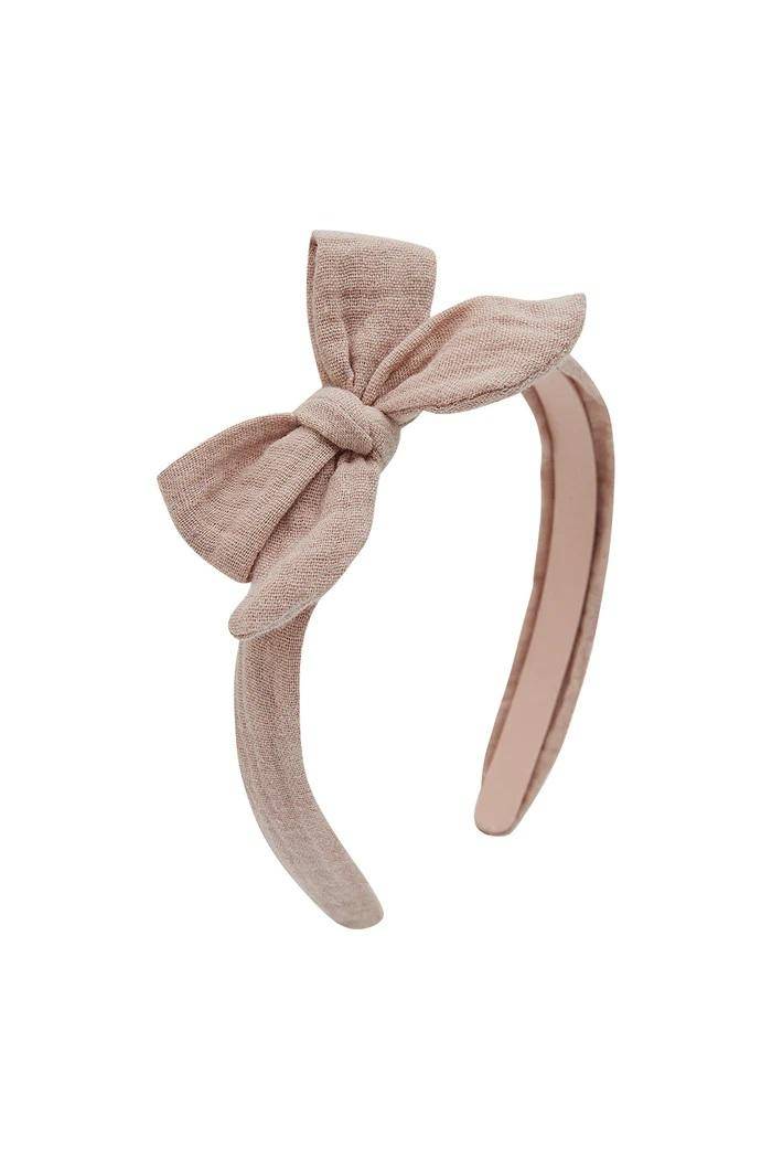Mousseline hoofdband met strik | Leevje