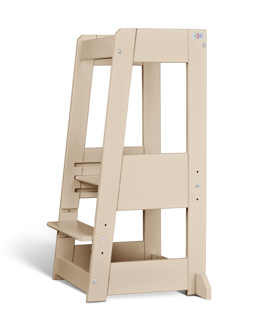 Entdeckerturm / Lernturm FELIX mitwachsend Buche massiv CASHMERE | tiSsi®