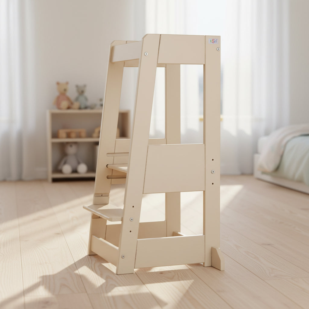 Felix Learning Tower - CASHMERE Learning Tower - Grows with your child, solid beech | tiSsi®