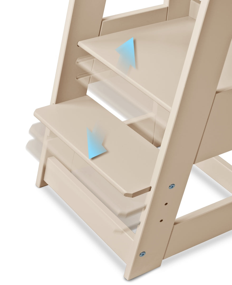 Entdeckerturm / Lernturm FELIX mitwachsend Buche massiv CASHMERE | tiSsi®