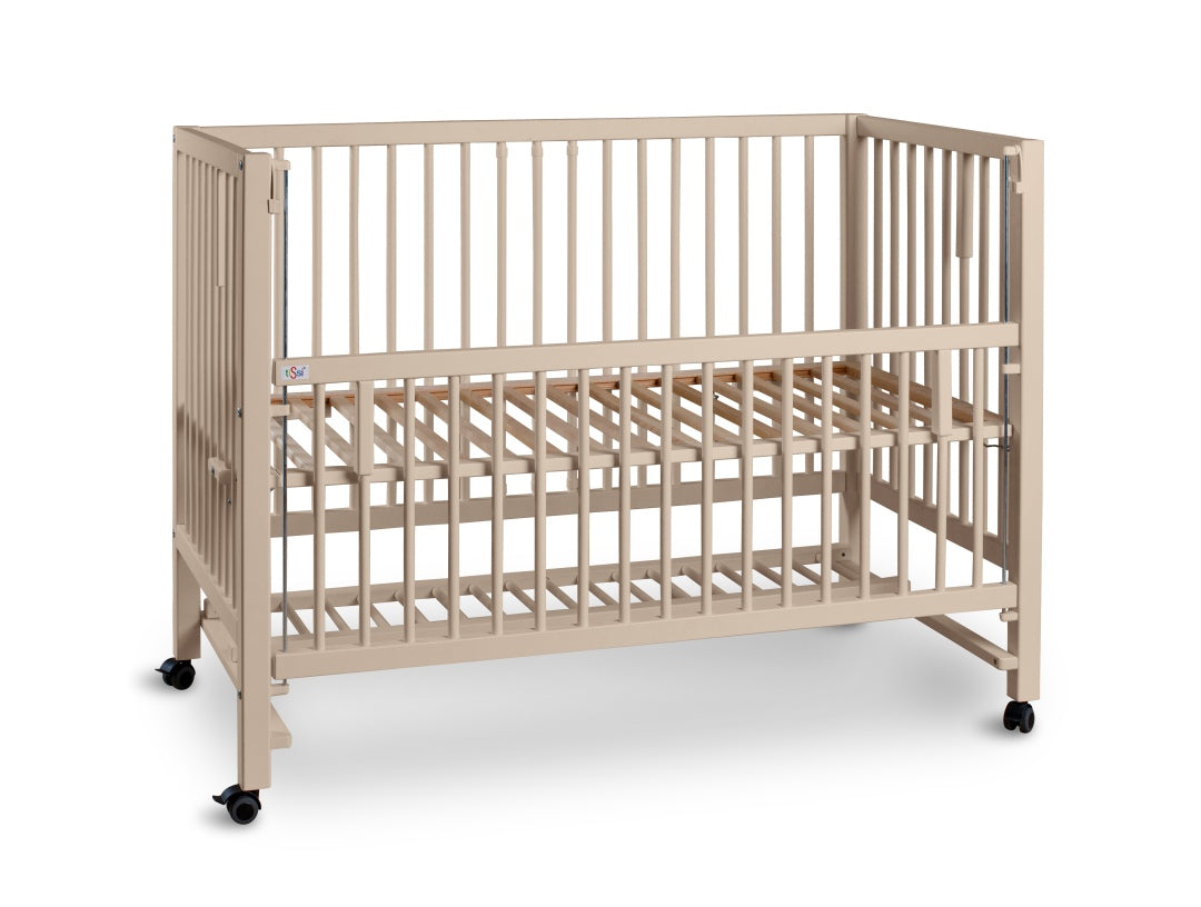 XXL Beistellbett/ Kinderbett HAJO Buche SEIDEN-BEIGE 120x60 cm | tiSsi®
