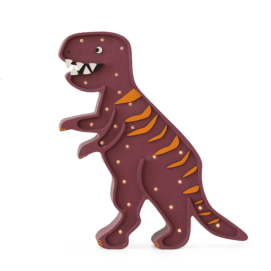 Dino T-Rex Lampe lila orange | Little Lights
