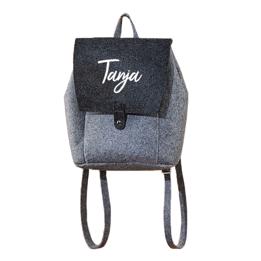 Trendy gray felt backpack | Guild