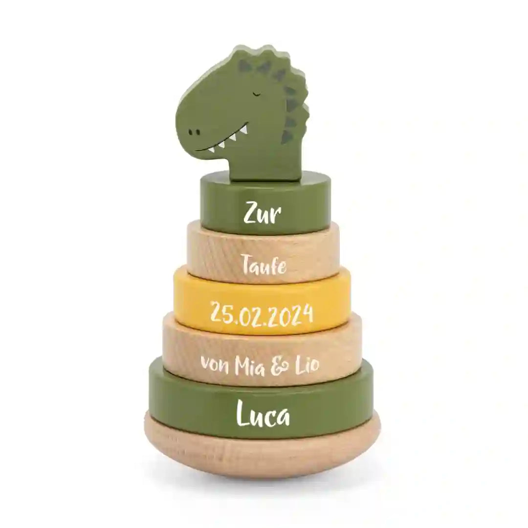Holz Stapelturm - Herr Dino - zur Taufe | Trixie