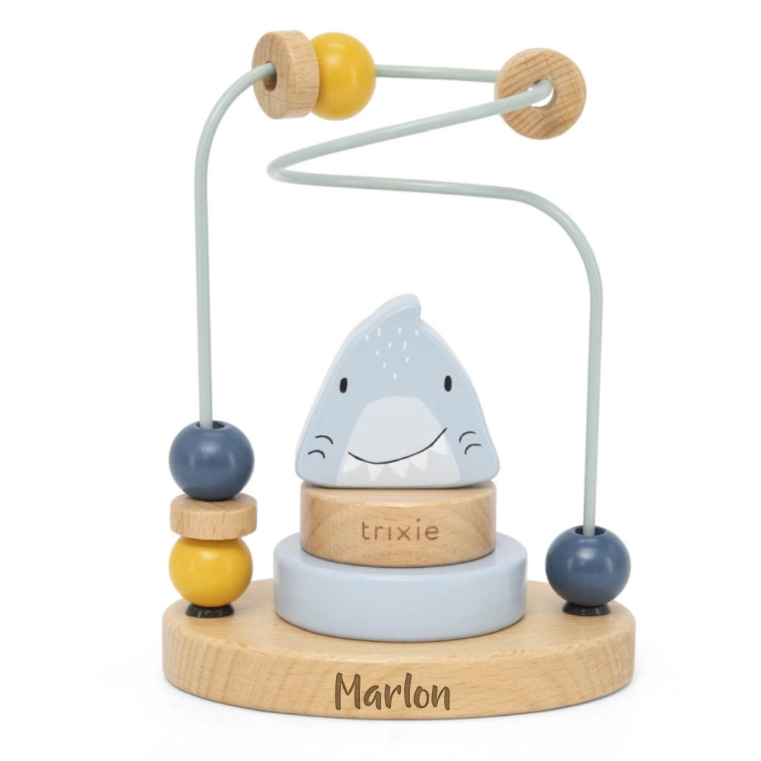 Houten motorische oefenlus - Meneer Haai | Trixie