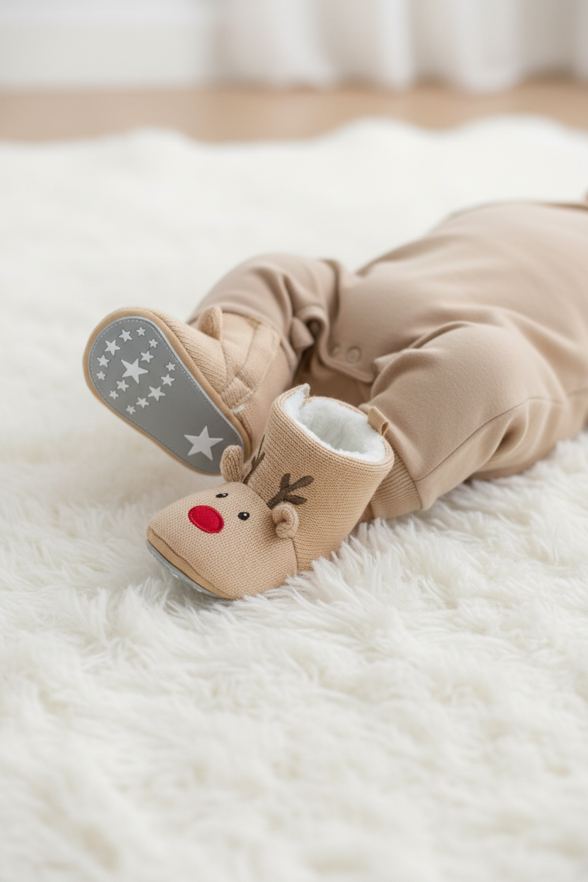 Baby reindeer boots size 22, beige | Sterntaler