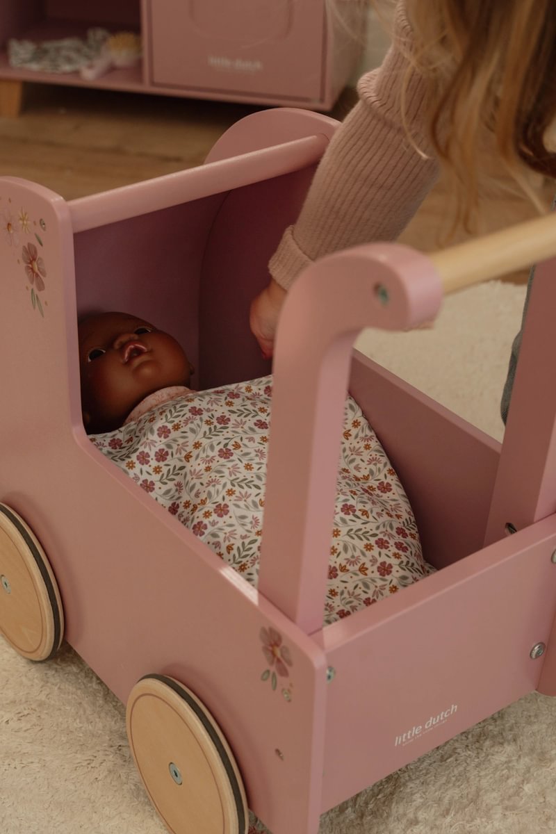 Puppenwagen Holz | Little Dutch