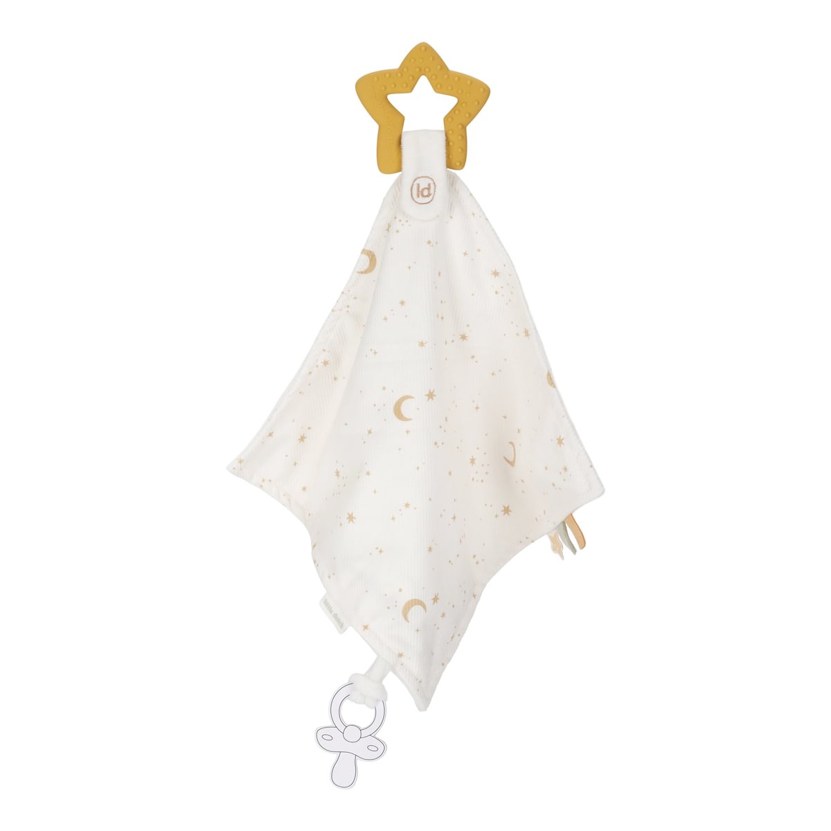 Schmusetuch mit Beißring Newborn Naturals | Little Dutch