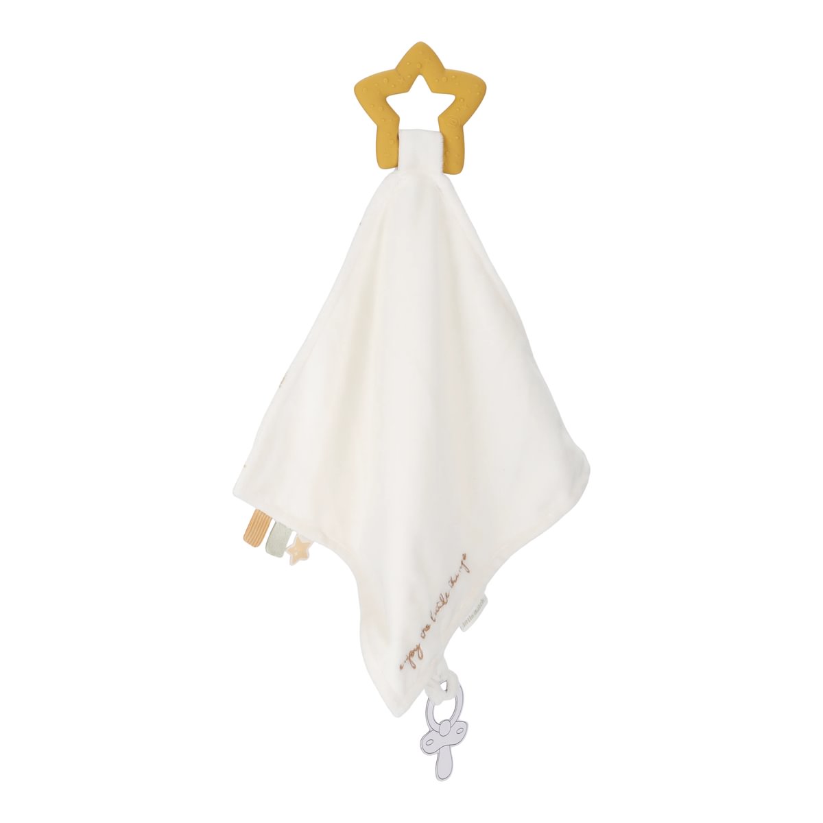 Schmusetuch mit Beißring Newborn Naturals | Little Dutch