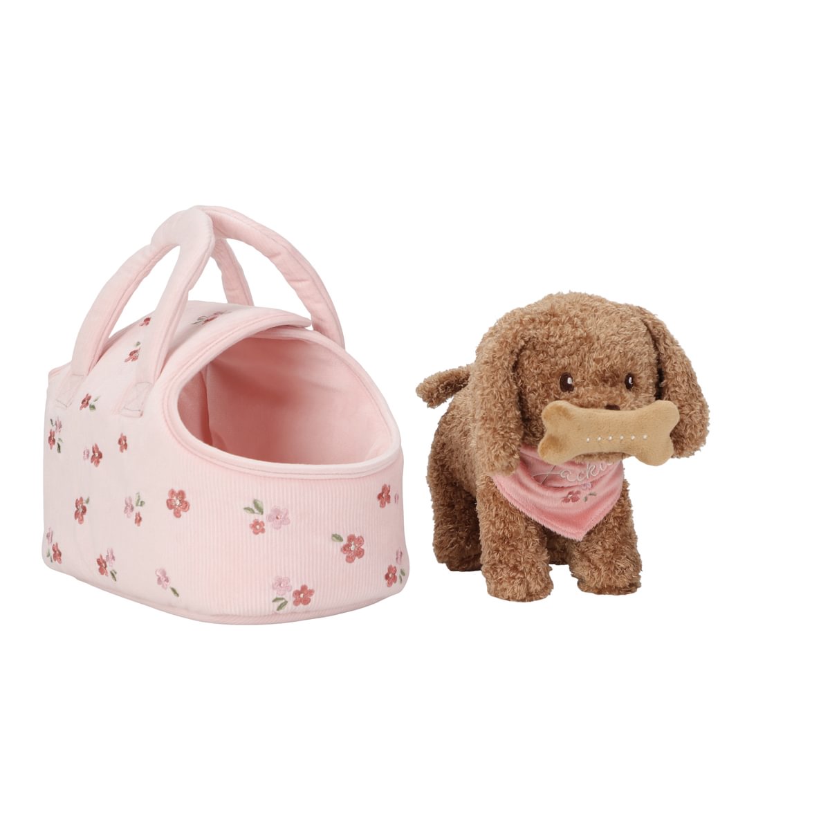 Plüschhund Jackie in Tasche GRS | Little Dutch