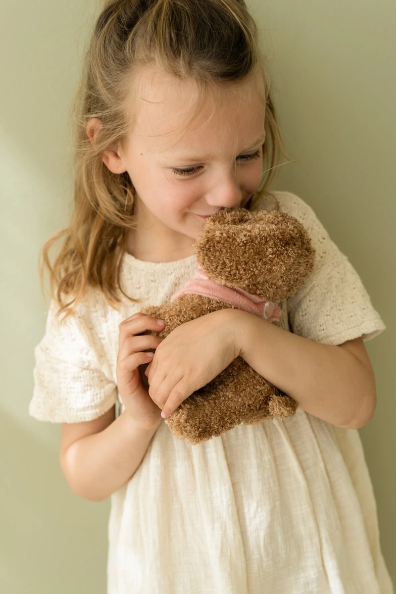 Plush dog cuddly toy Jackie in bag GRS | Little Dutch