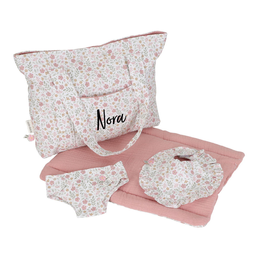 Puppenwickeltasche Soft Flowers | Little Dutch