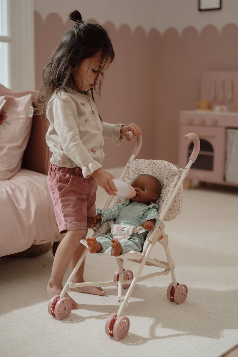 Metall-Puppenbuggy Soft Flowers | Little Dutch