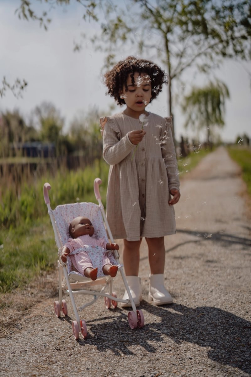 Metall-Puppenbuggy Soft Flowers | Little Dutch