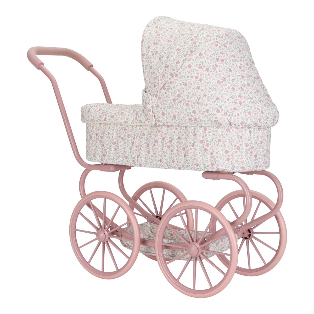 Metal Doll Pram Soft Flowers | Little Dutch