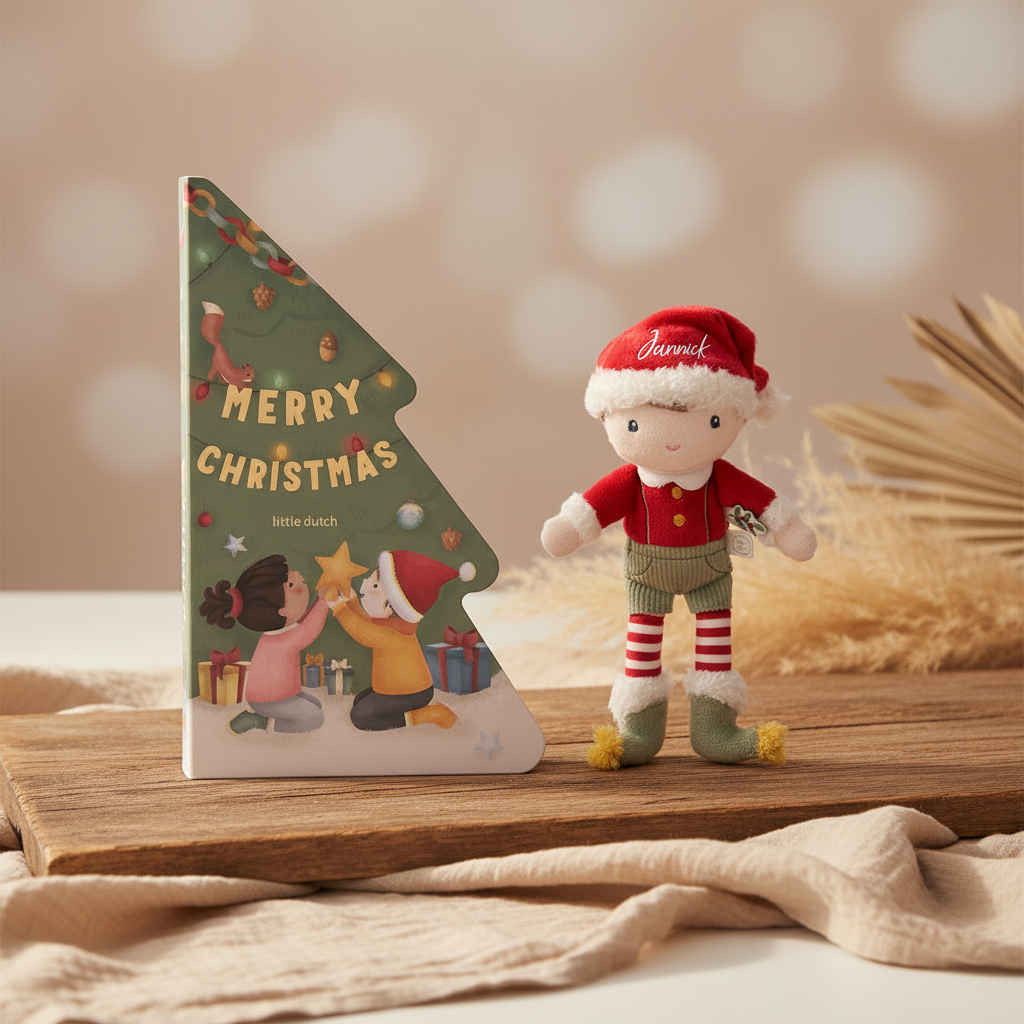Geschenkset mit Weihnachtsbuch GRS | Little Dutch