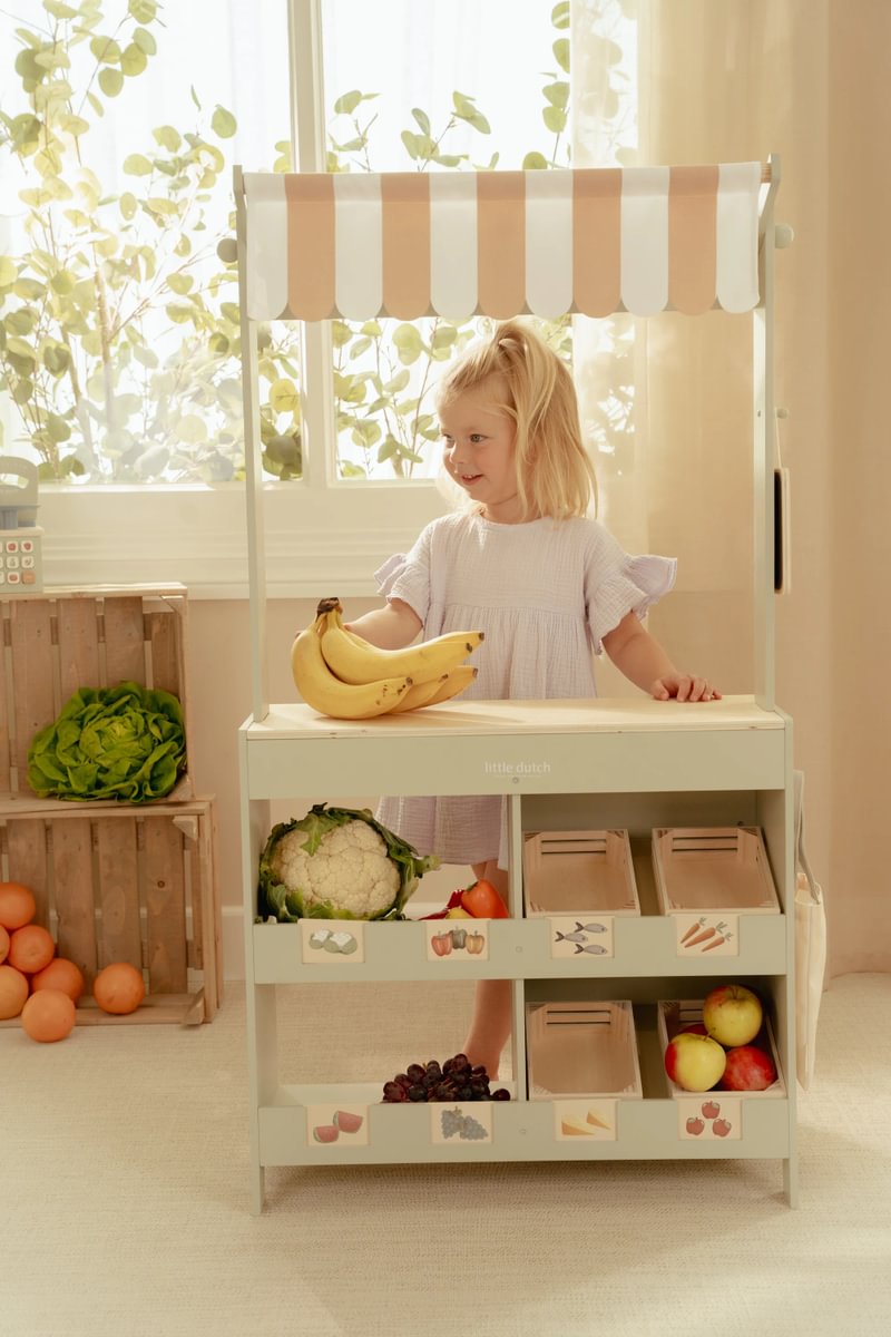 Wooden Market Stall & Café – 2-in-1 Game Stand
| Little Dutch
