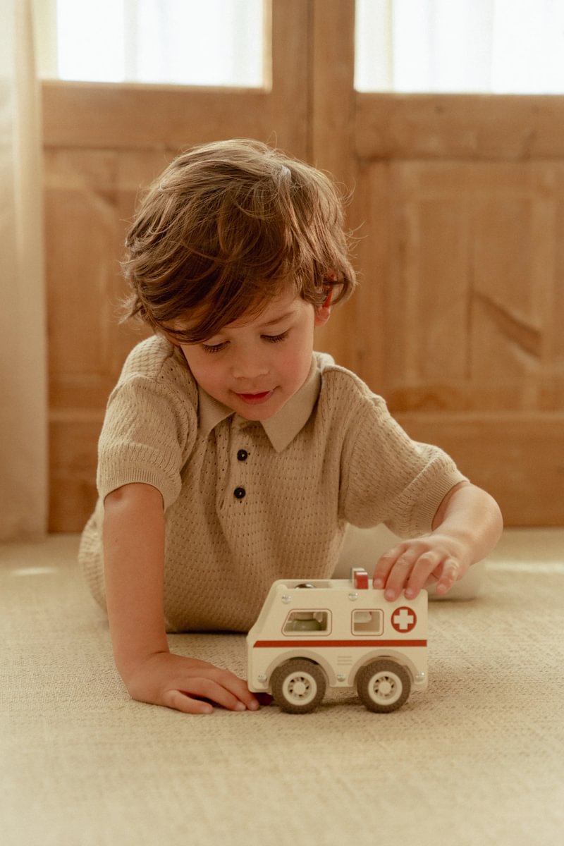 Wooden ambulance, customizable with name