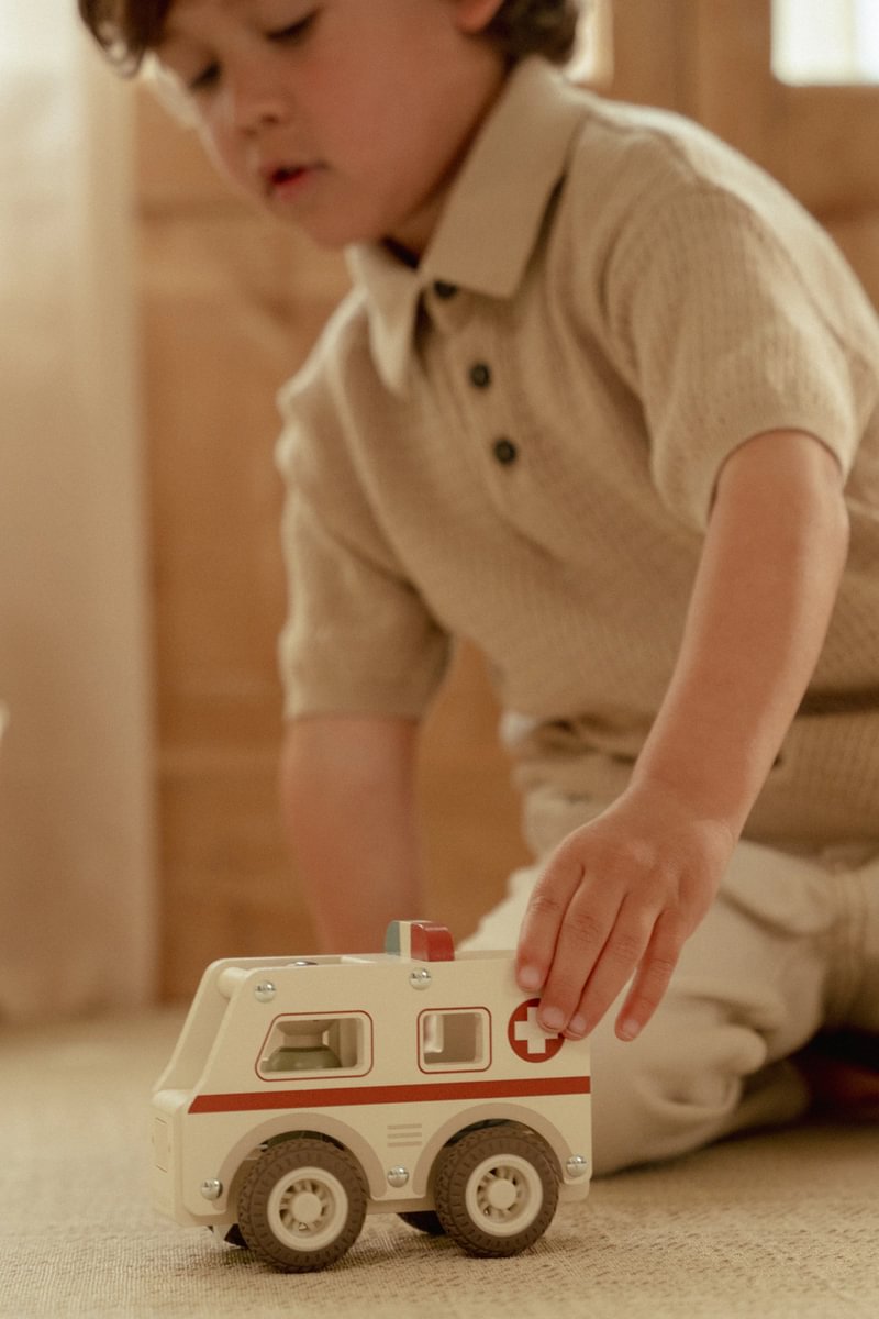 Wooden ambulance, customizable with name