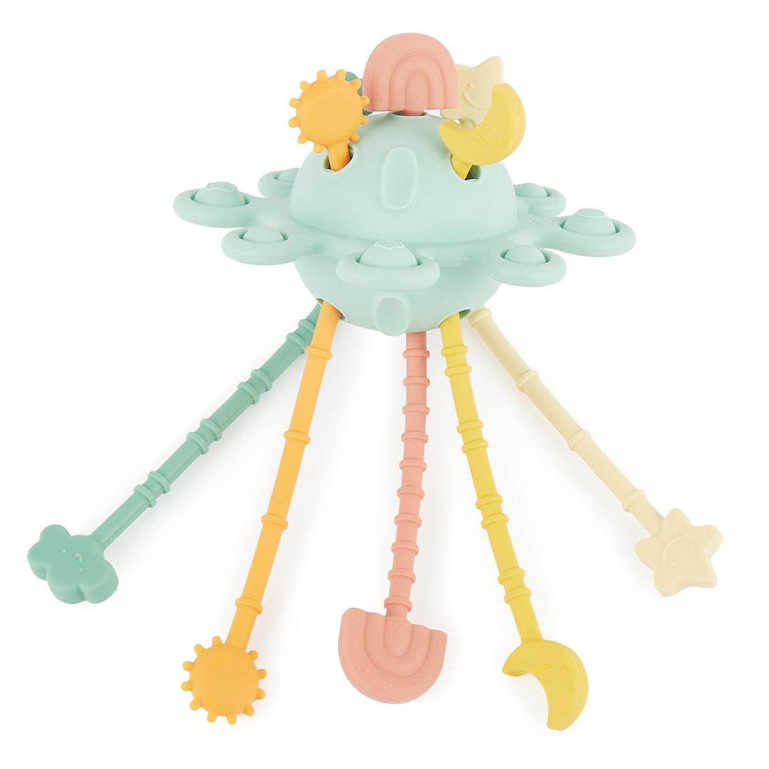 Silikon Montessori Aktivitätsspielzeug Planet - Eucalyptus | bieco