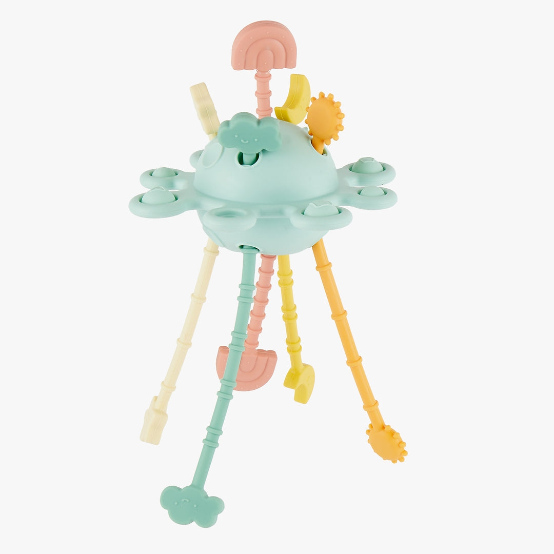 Silicone Montessori Activity Toy Planet - Eucalyptus | bieco