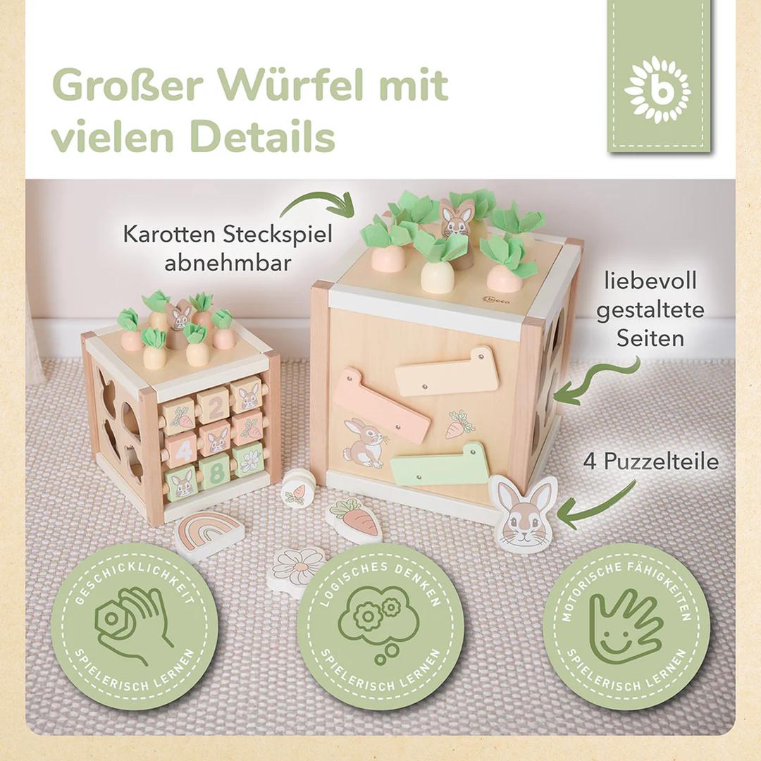 Motor skills cube rabbit Fine XXL wood | bieco