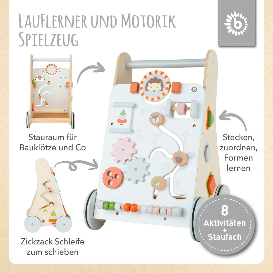 Lauflernwagen Waldtiere Holz | bieco